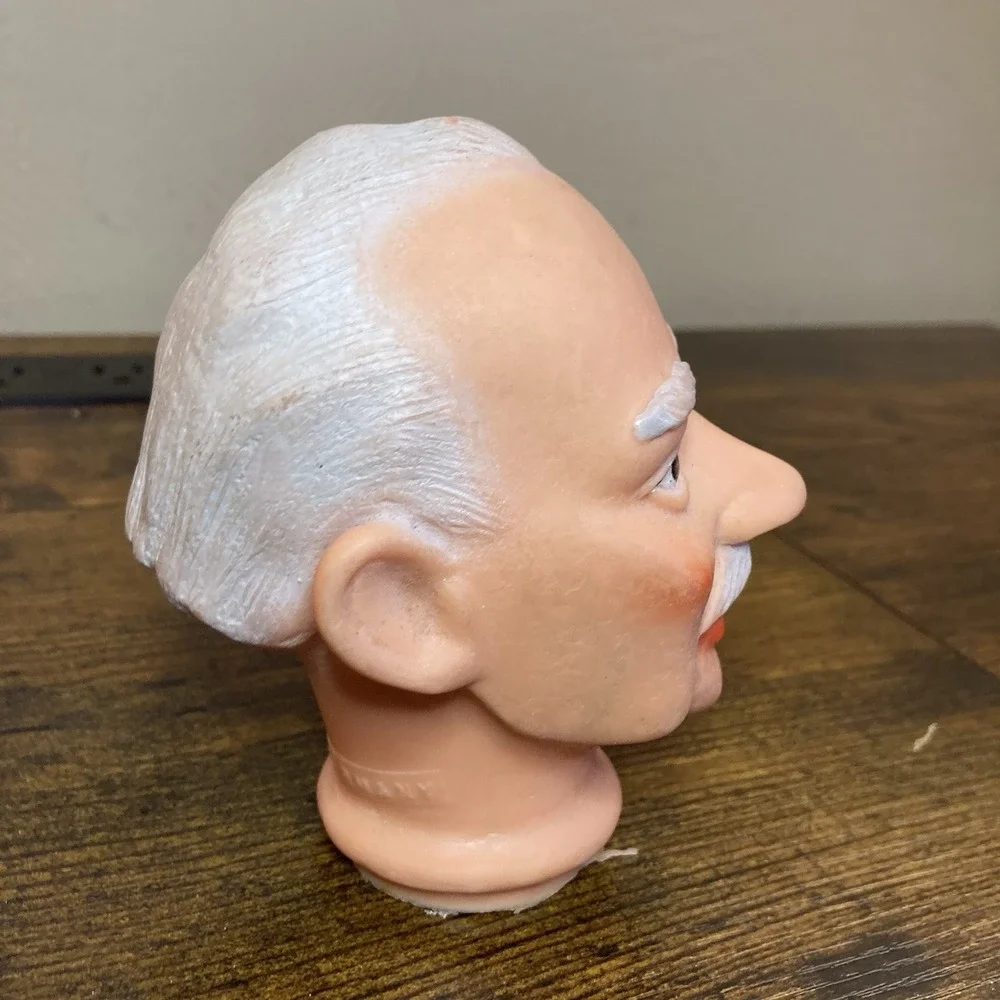 Old Man Door Butler Server Waiter‎ Vtg Rubber Marionette HEAD ONLY West Germany